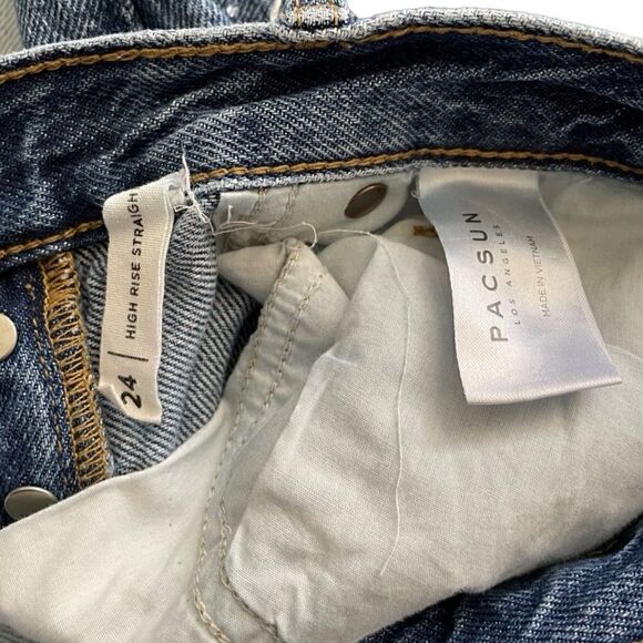 PacSun high rise straight leg duo color jeans - Picture 3 of 5